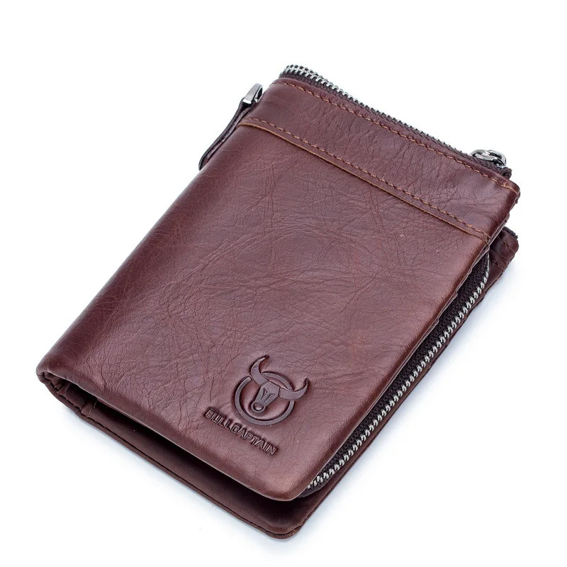 

Wholesale Bullcaptain New Arrival Short Men Genuine Leather Detachable RFID Wallet