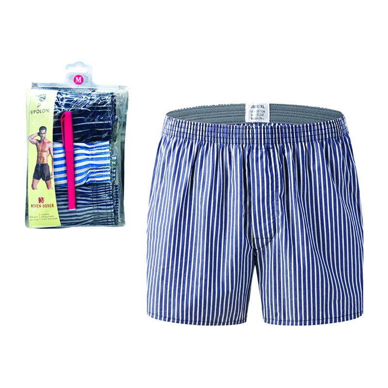 Stock Stripe Men Boxer Brief Custom Shorts 3 in 1
