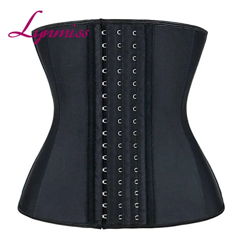 

Lynmiss Wholesale 9 Steel Bones Adjustable Waist Support Belt women body shaper Latex Waist Trainer Corsets, Purple;black;blue;pink