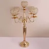 wholesale tall gold candelabra wedding Crystal Chandelier Centerpiece