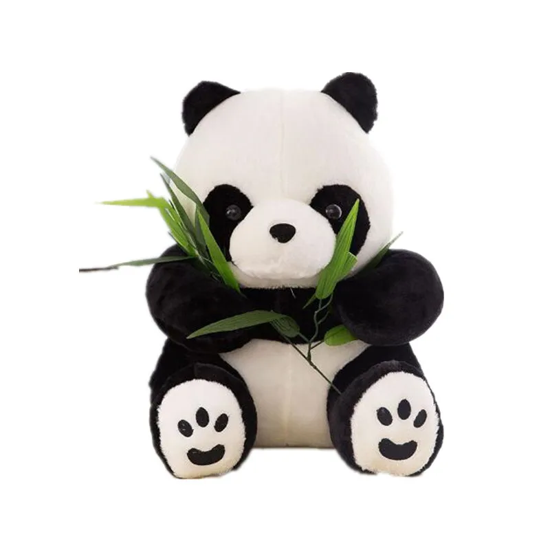 

20cm Chinese national treasure world precious animal cute fat giant panda plush toy with bamboo, Customers colour