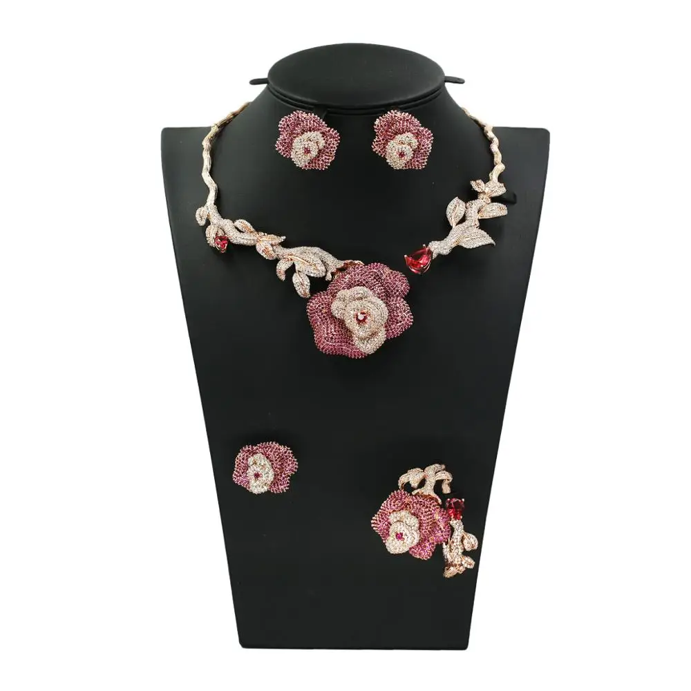 

elegant women cz AAA+ stone jewelry set wedding accessories Valentine's Day gifts