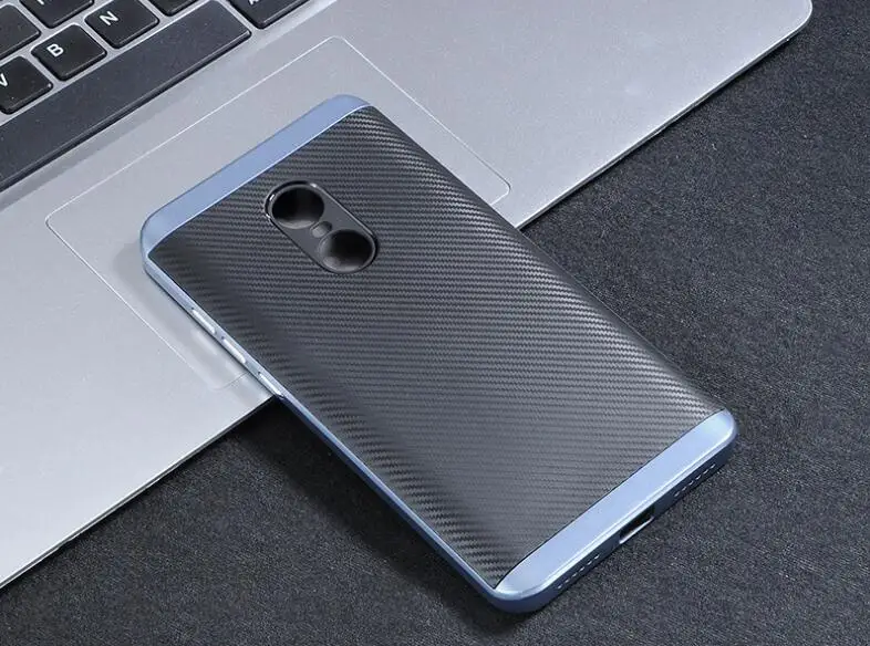 2017 New Arrival Shockproof Carbon Fiber Case Cover for Redmi note 4 TPU+PC case for Redmi note 4
