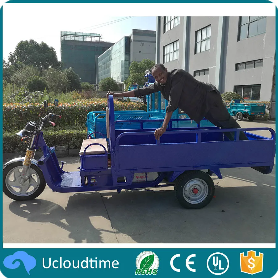 3 Wheel Electric China Cargo Bike Tricycle Scooter With Cabin For 1500w