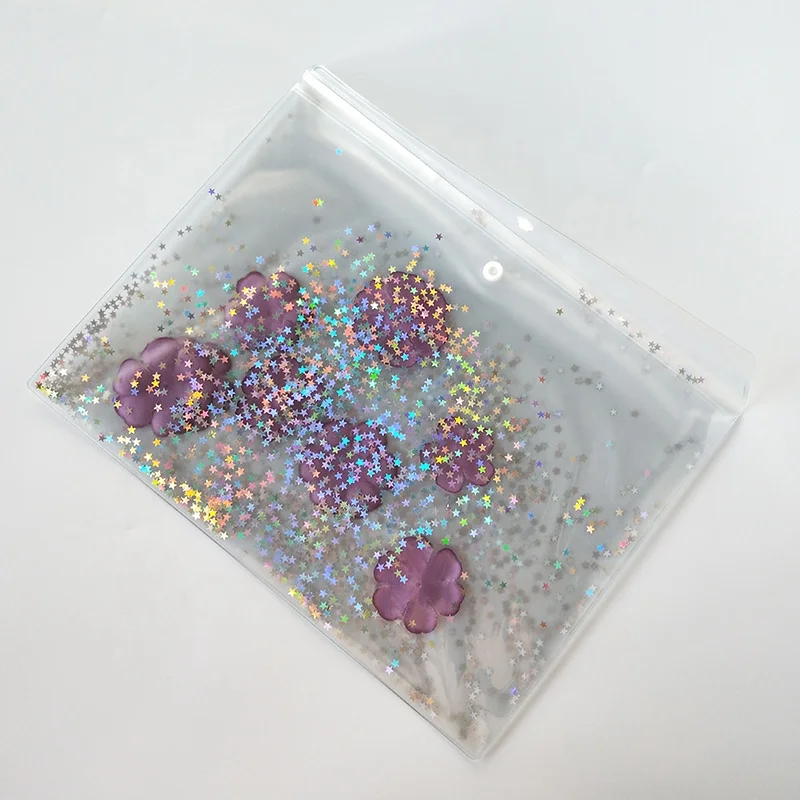 

custom personalized clear frosted makeup bag pvc clear vinyl glitter bag with debossed logo