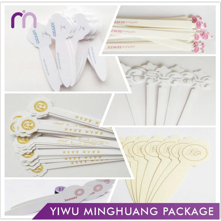 Custom Logo Perfume Tester Paper Printing Blotter Cards Fragrance