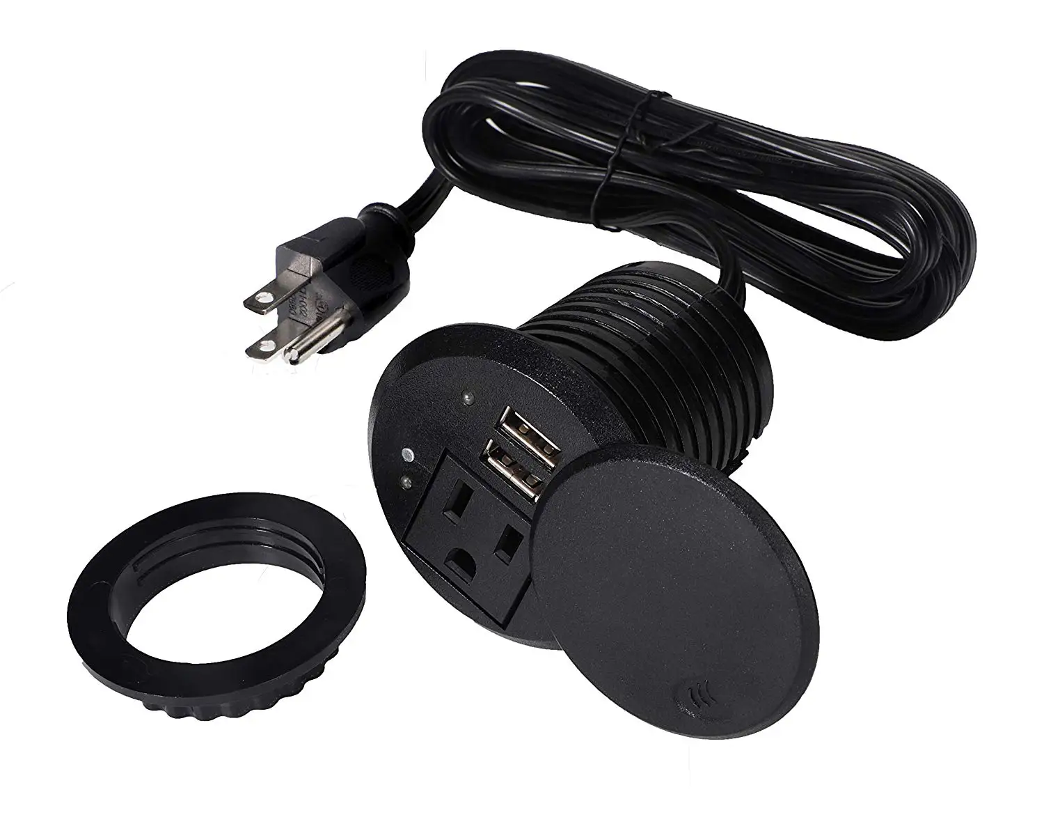 2インチホールデスクグロメットus電源コンセント埋め込み式ソケット 1つのacコンセントと2つのusb 回転カバー 丸型ミニソケット付き Buy デスクトップミニ電源グロメット電源コンセントソケット デスクトップ電源グロメット 2 インチ穴デスクコンセント ミニ