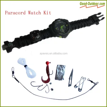 High Quality Personal Paracord Bracelet Survival Kit With Watch High Quality Personal Paracord Bracelet Survival Kit With Watch