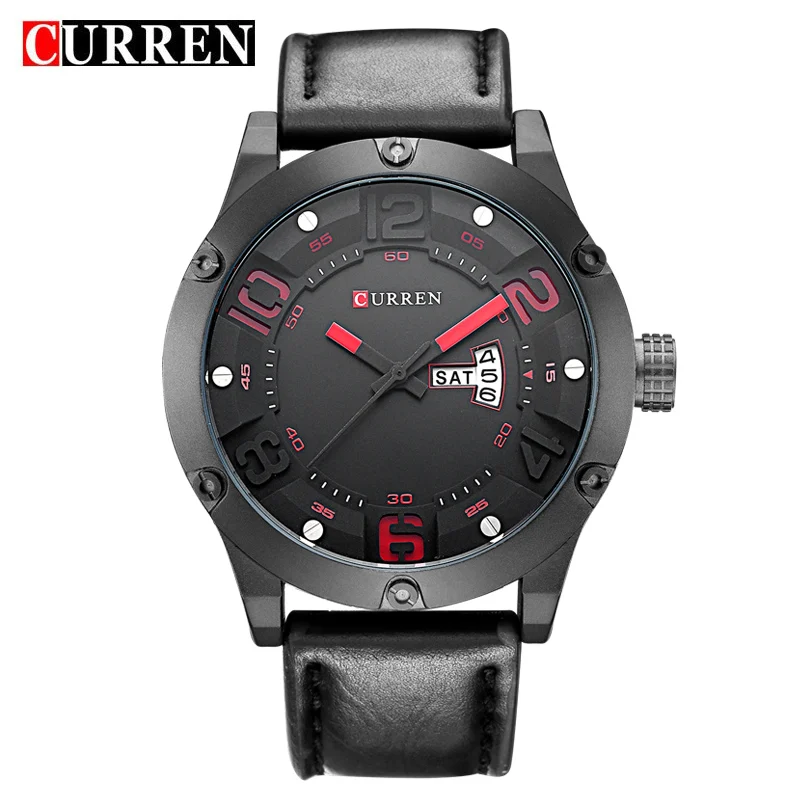 

CURREN 8251 Mens Watches Top Brand Luxury Famous Men Wrist Watch Man Uhr Black Sports Army Military Quartz Watch Erkek Kol Saati