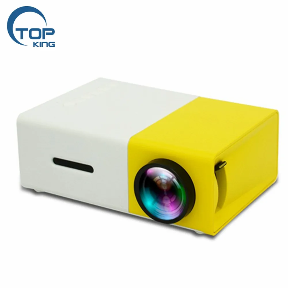 

Mini Pocket Projector HD 1080P Mini Projector YG300 with TV Tuner Outdoor Home Cinema, Yellow and black