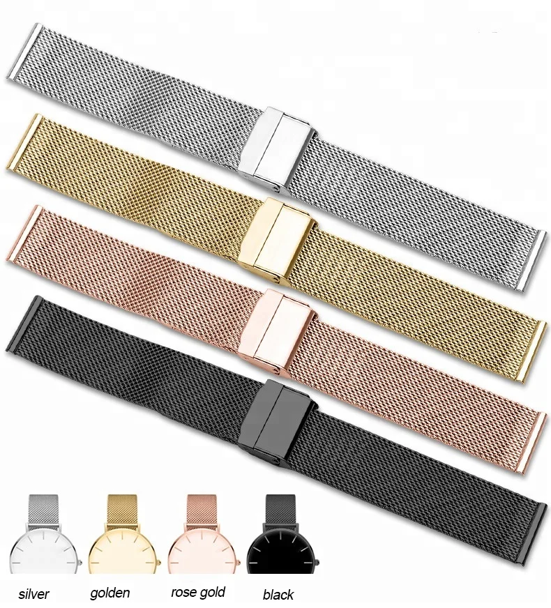 

12mm to 24mm Shark 316L Solid Metal Watch Strap Mesh Bracelet 12mm 14mm 16mm 18mm 24mm 20mm 22mm Stainless Steel Watch Band
