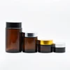 10g 20g 30g 50g 100g 120g Amber Glass Cosmetic Cream Jars with Metal Lid