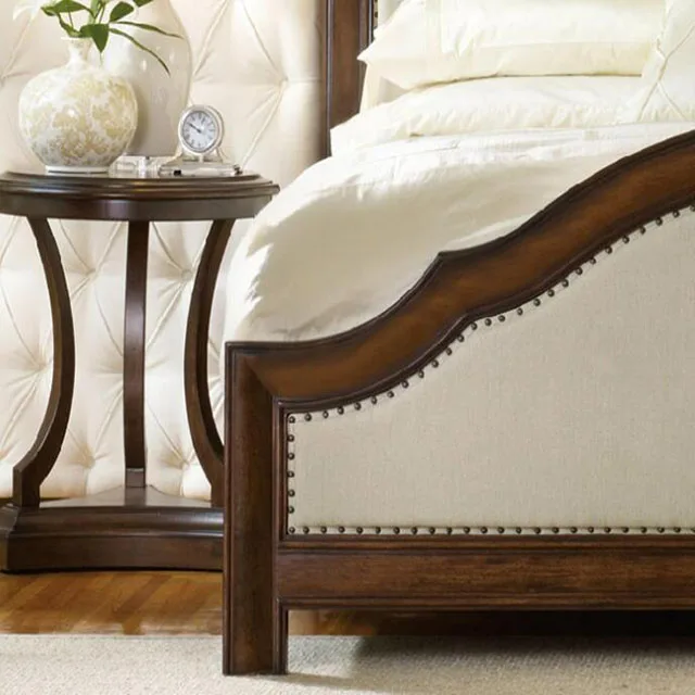 New Indian Style Furniture Brown Simple Bed