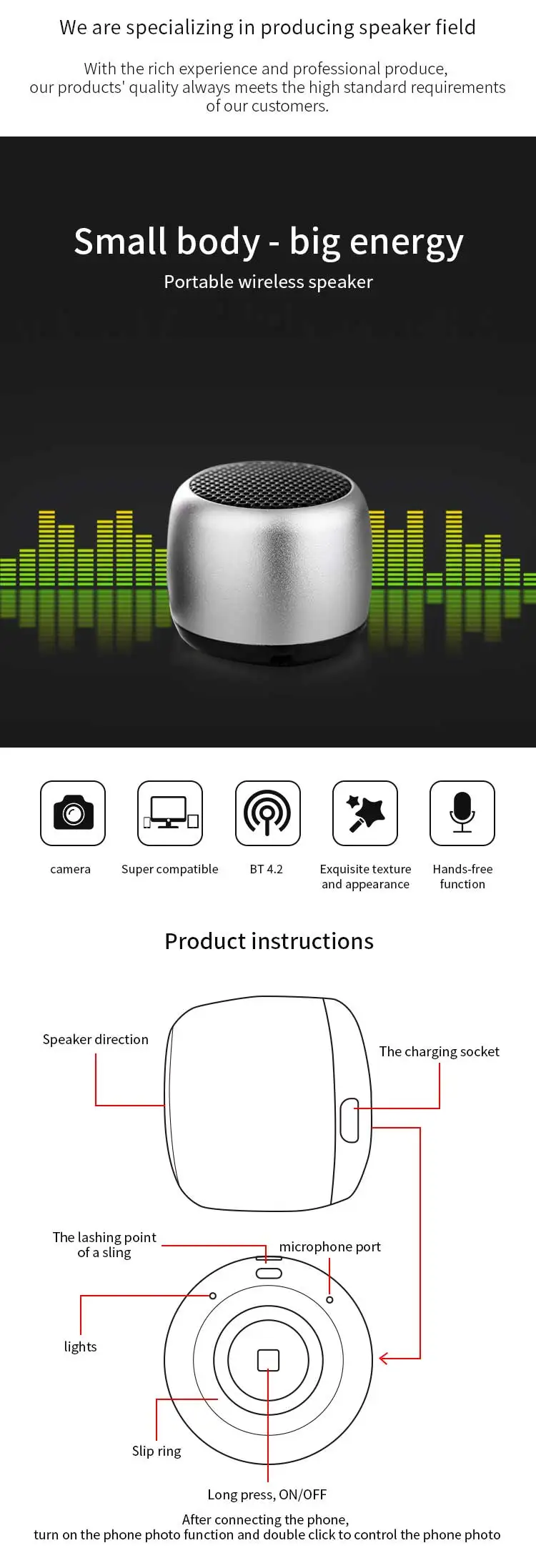 Hot Wireless SoundBox BT Portable TWS Mini Speaker For Sony Style - ANKUX.COM