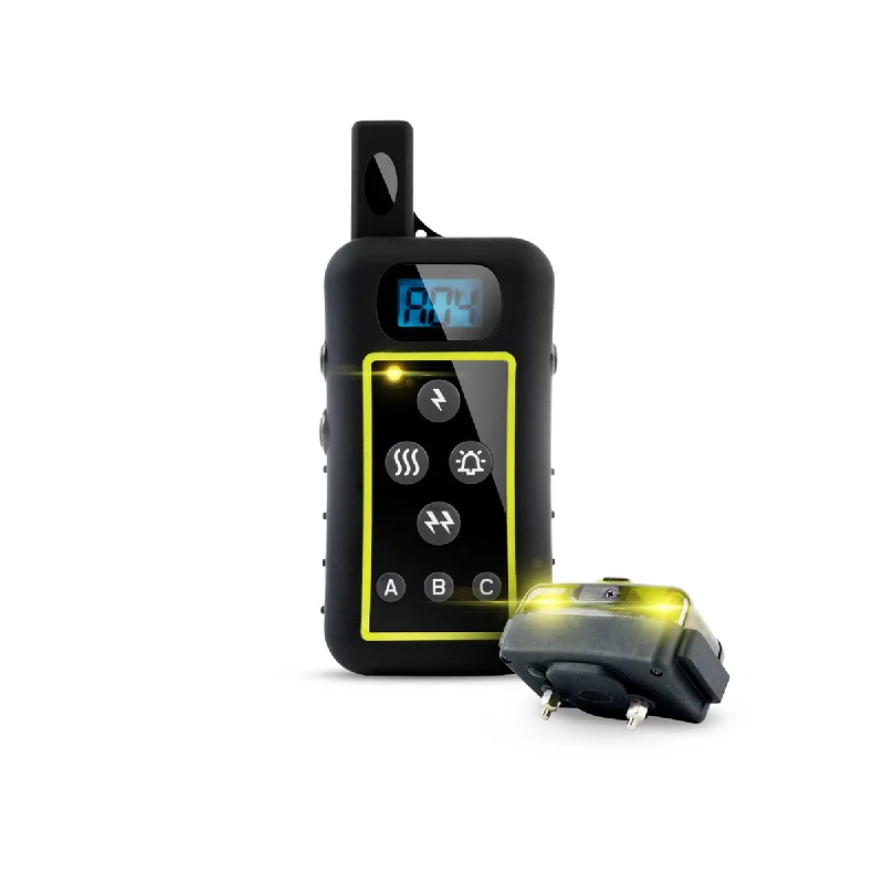 

2019 Electric 2000m rechargeable waterproof remote used dog training shock collar, Black;rubber finish