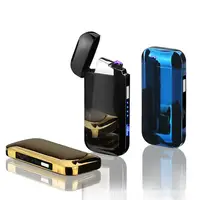 

USB Rechargeable Electronic Cigarette Lighter Dual Arc Flameless X Beam Plasma Electric Lighter