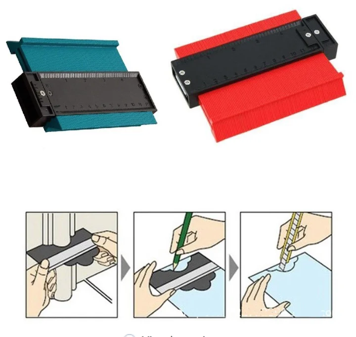 
Amazon Hot Sale Free Sample 5 inch Custom Plastic Shape Duplicator Contour Gauge 