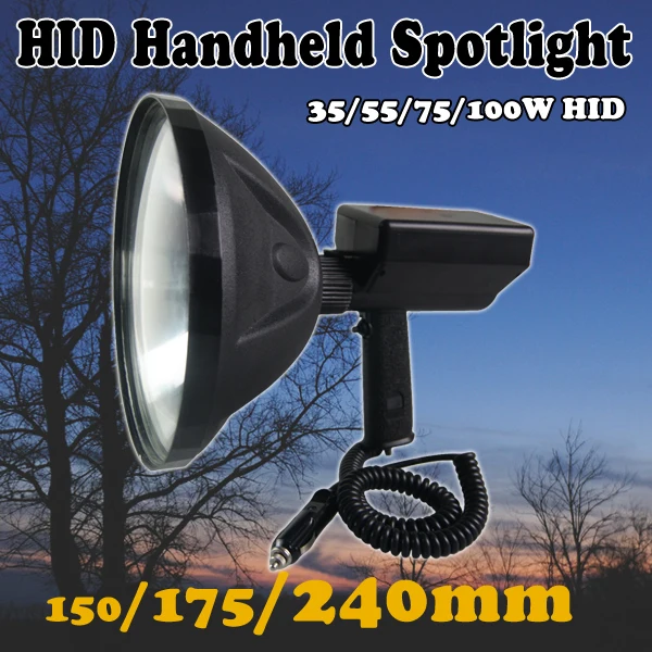 unique 35/55W led hid handheld spotlight rechargeable led work light