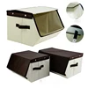 2019 Can open while stacked together trapezoid lid custom toy washable clothing shoe foldable storage box