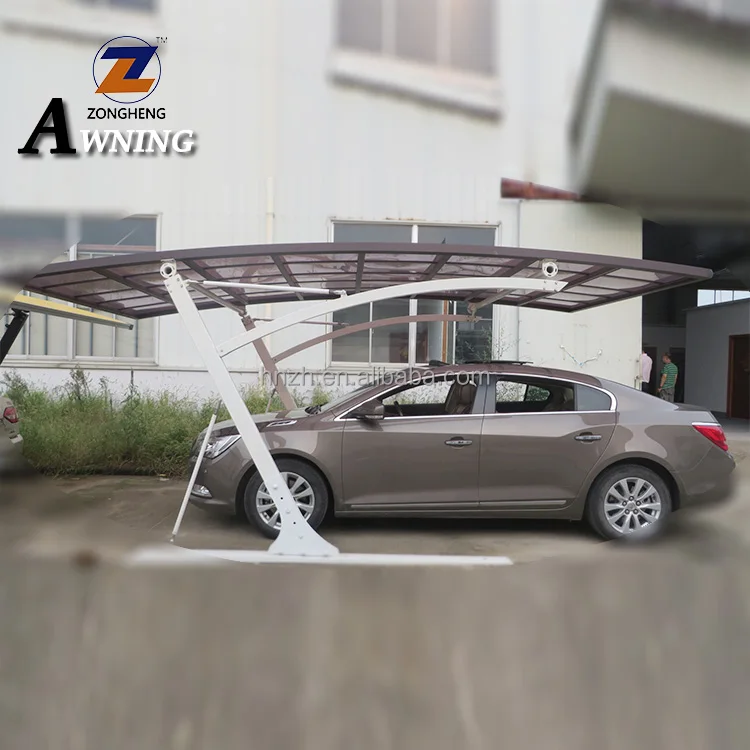 
2020 high quality modern design polycarbonate aluminum 1 car steel carport 