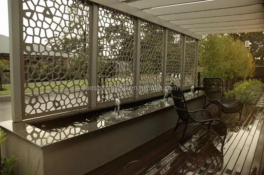 Decorative Laser Cut Metal Balcony Railing Privacy Screen Dividers
