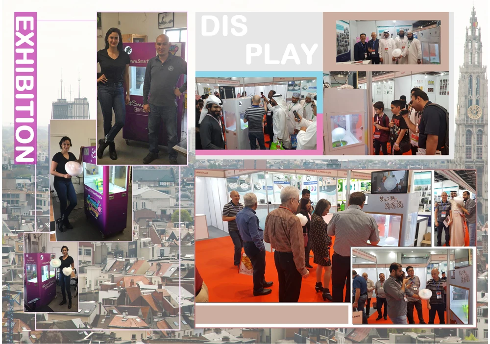 Magic Candy Intelligent Candy Flower Floss Vending Making Machine/Automatic Cotton Candy Machine with Super Touch Advertising