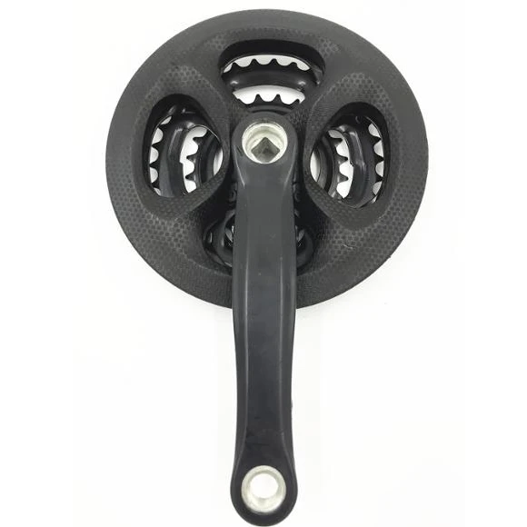 

Black color Mountain Bicycle 3 speeds chainwheel and crank . MTB sprocket. 24 34 43T * 165MM TY-QB-2160