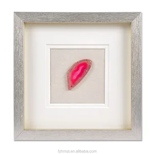 Image of Handmade 3D Agate Matted Glass Shadow Box Frame Wall Art for Home decoration