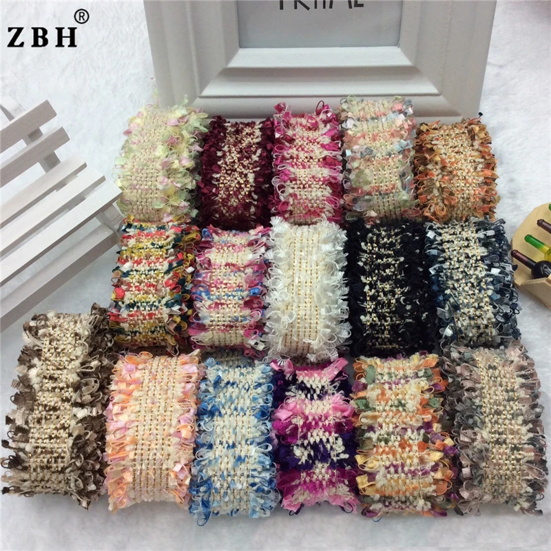 3CM Width Cotton Weaving Multi-color Fancy Decoration Ribbon