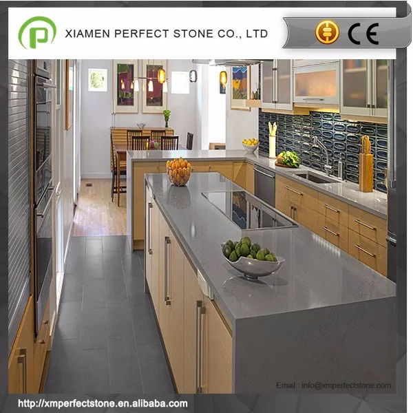 Grey Quartz Countertops For Artificial Quartz Stone Kitchen