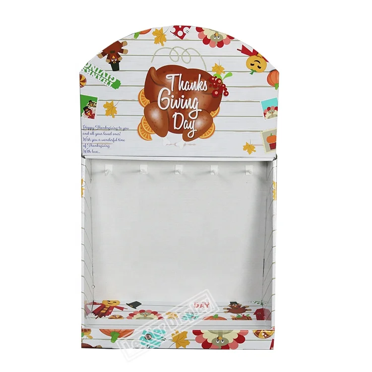 point of sale cardboard jewelry cosmetic ice cream perfume hooks pegboard counter top display