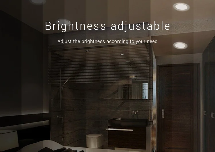 RGB+CCT 25W 2000LM 50000 lifespan roof down led  light anti dazzled chip LED  wireless 2.4g rf control factory