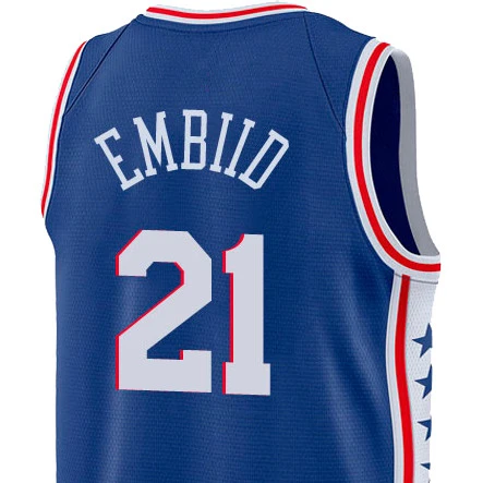 

joel embiid 21 Philadelphia Ben Simmons 25 Allen Iverson 3 Jimmy Butler 23 basketball jerseys