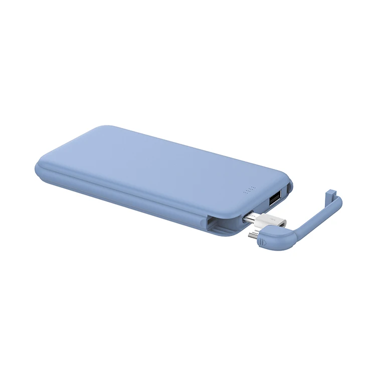 10000mAh 5V2A output built in 2 IN 1 mini power bank