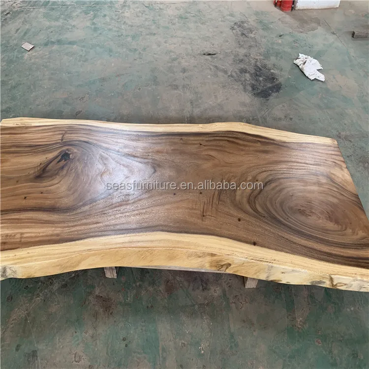 
Walnut High End Special Design dinner clear water blue River Epoxy Resin Table 