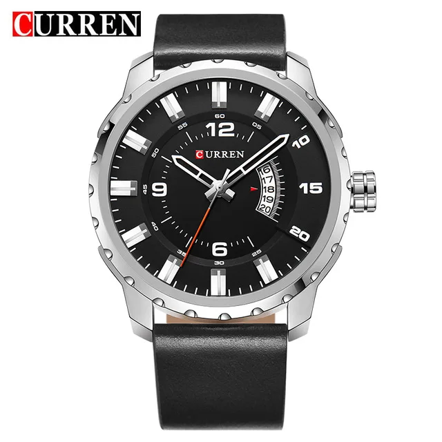 

CURREN 8245 Mens Casual Watches Luxury montre homme Male Clock Men Leather Analog Quartz Business Wrist watch Army Clocks