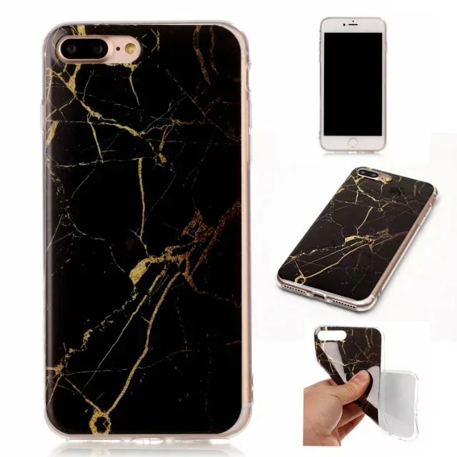 Free shipping Phone Cover for iPhone 6s 7 8 Plus X XS Max XR Soft TPU Mobile Marble Case