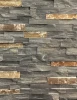 Rust Gray Rock Face Stone Veneer/Stacked Stone Panel/Slate Wall Cladding