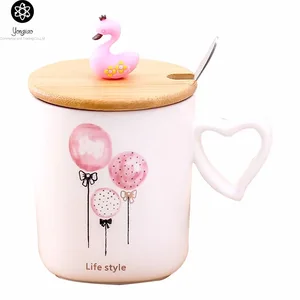Image of Custom Print Logo Hot Biodegradable Drinking Mug 350 ml and 12oz Reusable Bamboo Fiber Coffee To Go Becher Cup with Silicone Lid
