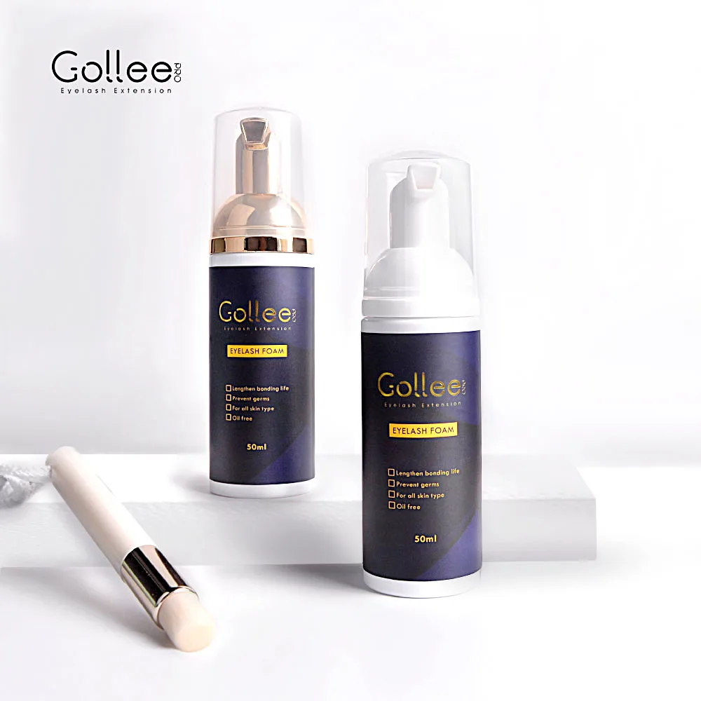 Gollee Own Brand Private Label Cleanser Eyelash Cleansing Foam Lash Extension Cleansing Wash Eyelash Extension