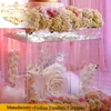Modern romantic clear acrylic wedding cake table