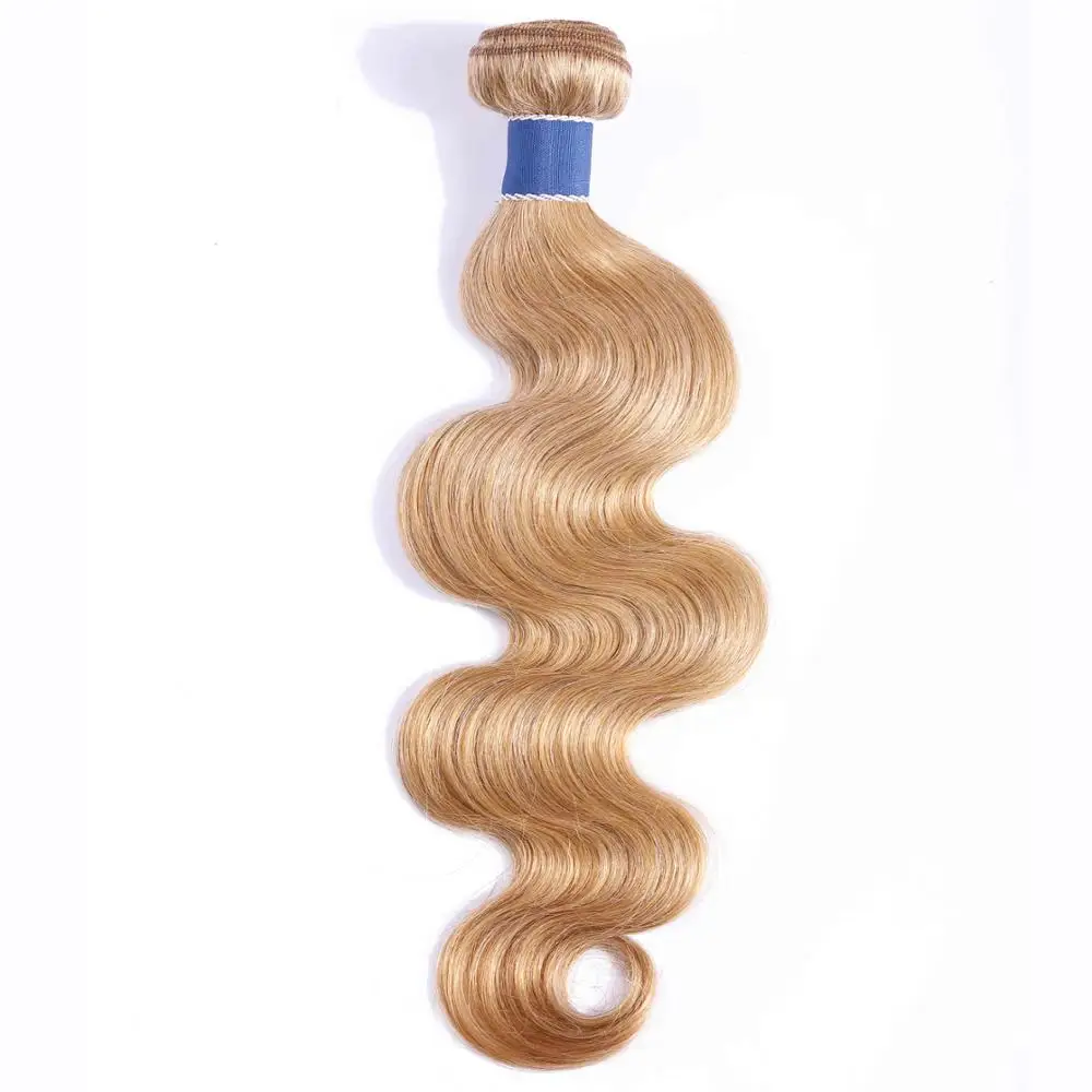 

Honey Blonde 27# color Human Hair Body Wave Weave, Malaysian indian peruvian body wave blonde color