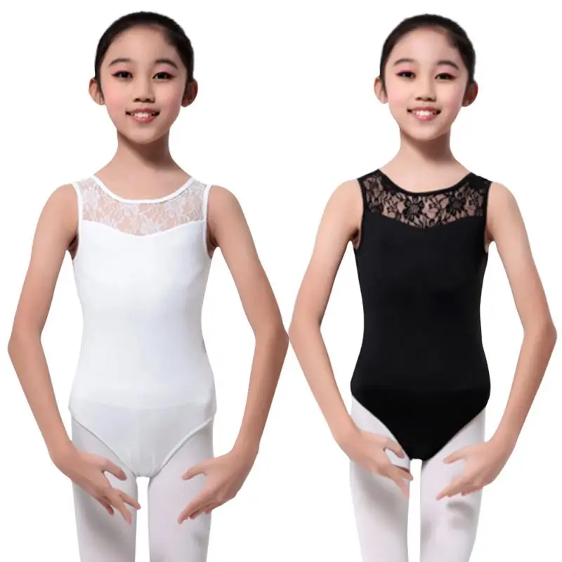 Kids Girl Gymnastics Leotard Lace Ballet Dance Dress Bodysuit Dancewear Costume