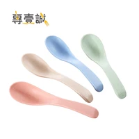 

wheat straw plastic spoon edible cutlery soup spoon straws spoon