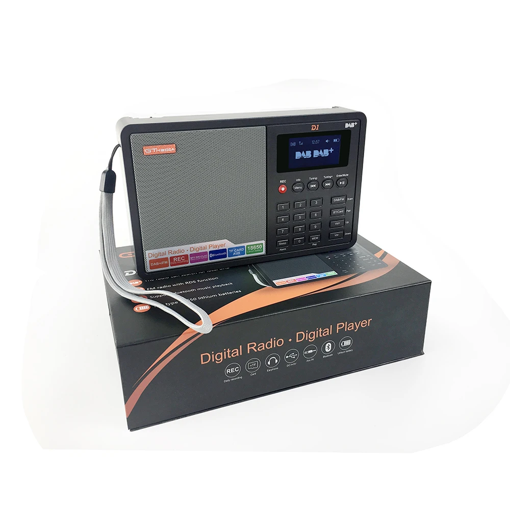 

Digital GT Media D1 DAB+ Radio with LCD display support DAB+ and FM band, BT, AUX in and TF card