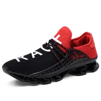 

lace-up and fly knit upper deodorize material contrast color is tie-in big size shoes for men sport