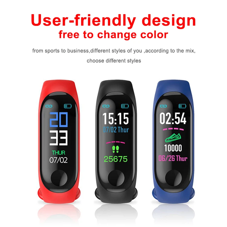hot sale m3 smart band for fitness tracker sport smart bracelet m3 health watch M2