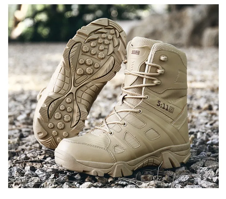 Mens Army Tactical Combat Shoes Breathable Ultra Light Lace Up Hiking ...