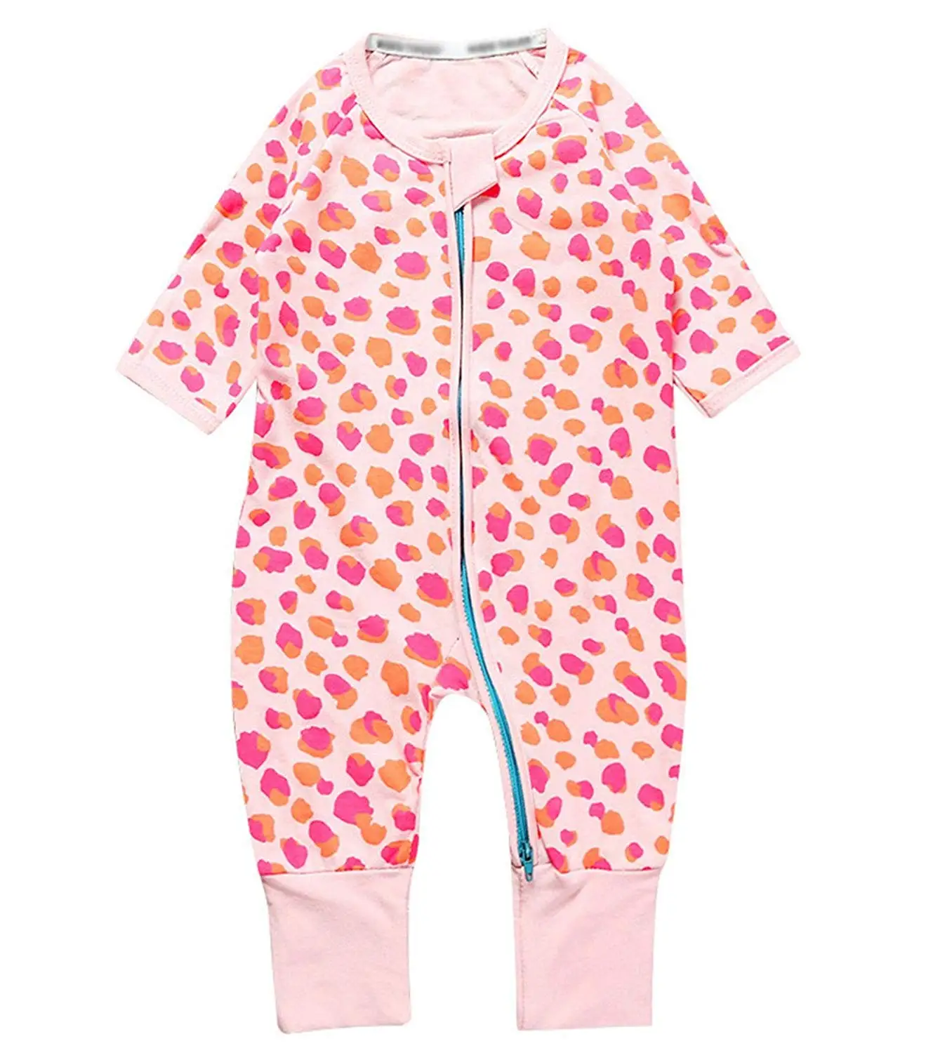 Teach Leanbh Baby Boys Girls 2 Pack 2 Way Zipper Footless Pajamas Cotton Short...