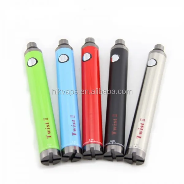 Electronic Cigarette eGo 510 Thread Variable Voltage 3.2-4.8V EVOD eGo T Twist II 2 Vaporizer 650/900/1100/1300/1600mah Battery